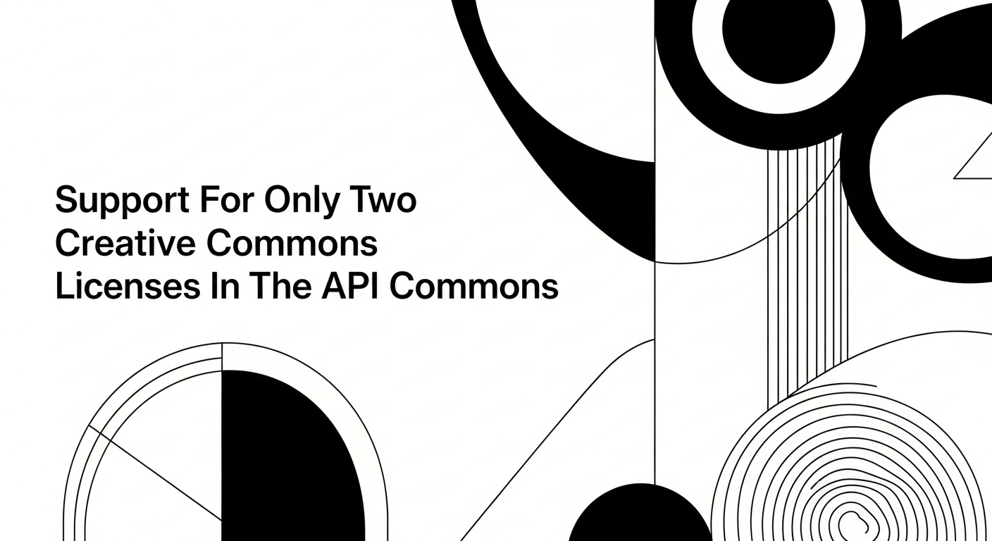 Support For Only Two Creative Commons Licenses In The API Commons 