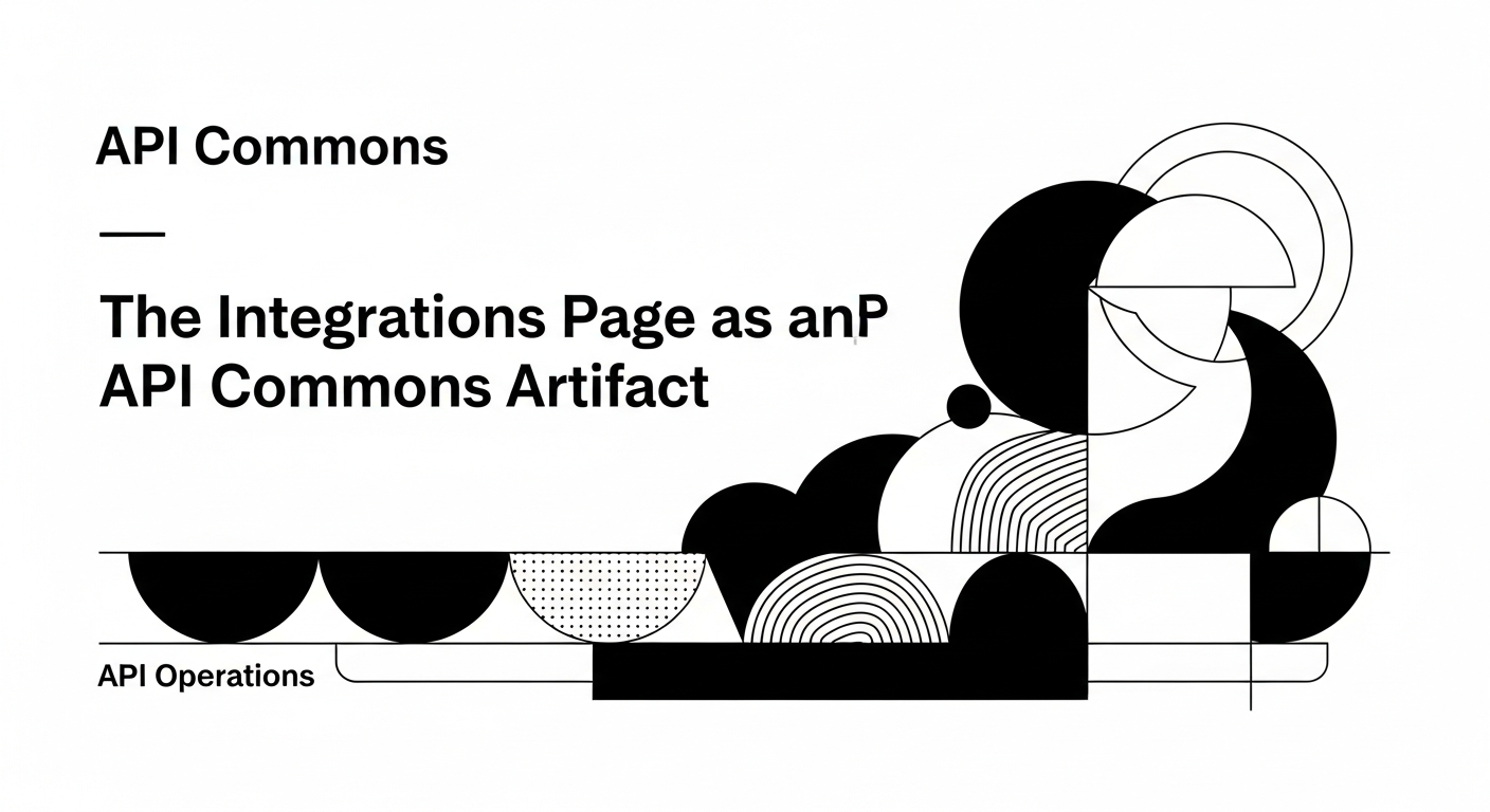 The Integrations Page as an API Commons Artifact