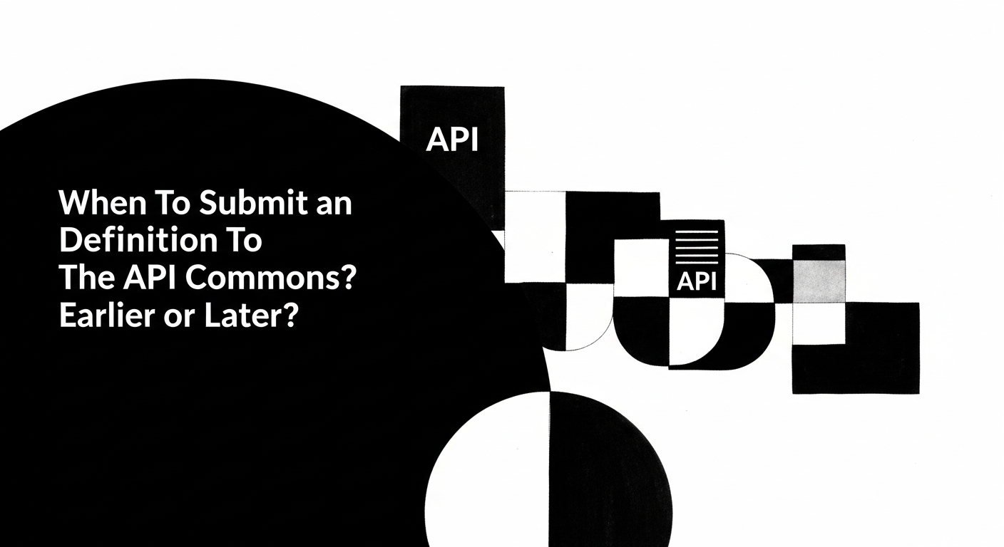 When To Submit API Definition To The API Commons? Earlier or Later?